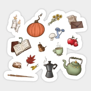 Cozy Fall Items Sticker